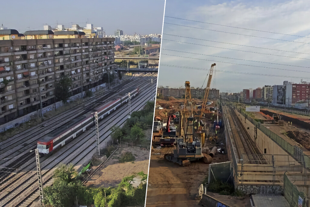 El «obrón» de Adif en Valencia aspira a reconvertir una parte de la ciudad. Y sus vecinos ya lo sufren